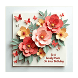 floral birthday card for mother