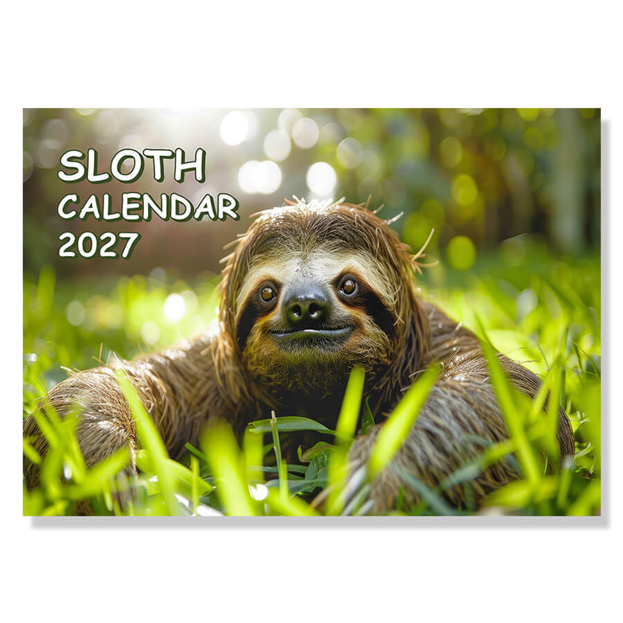 Sloths Calendar 2027 - 12 Month - A3