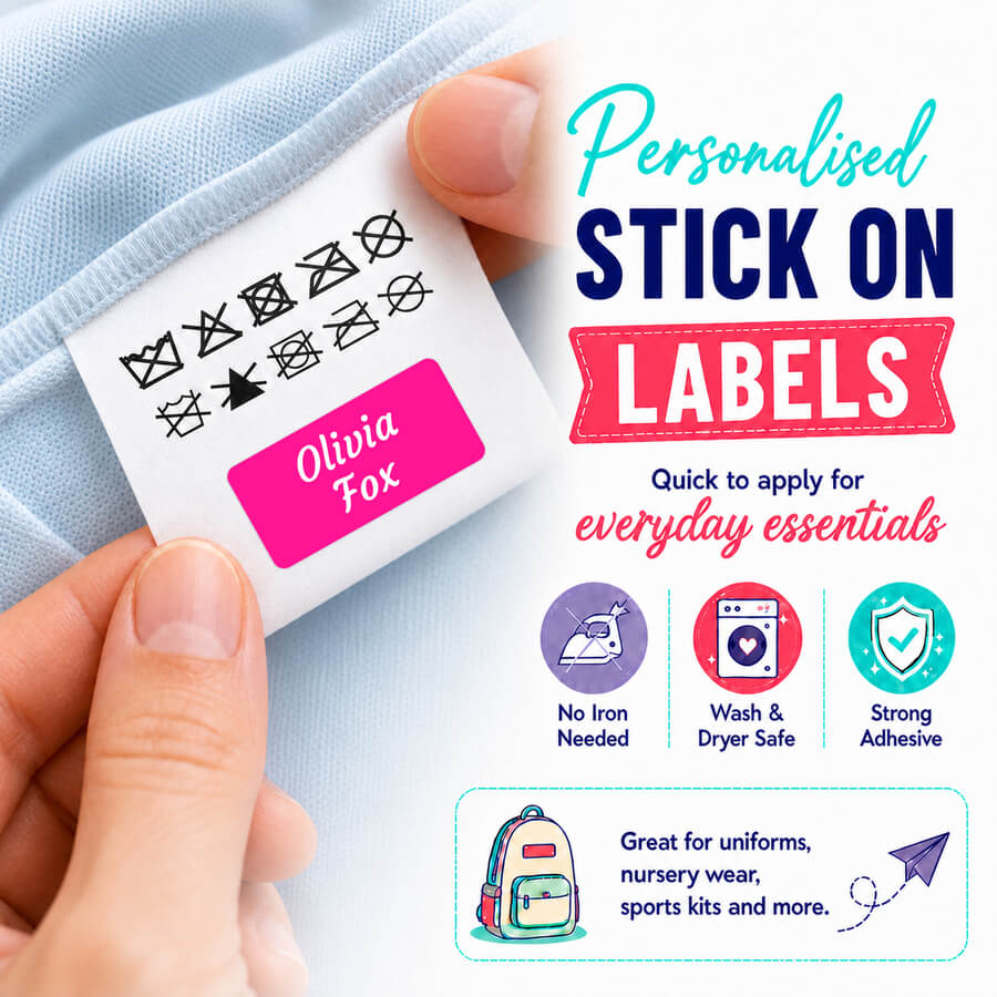 Glossy Name Stickers