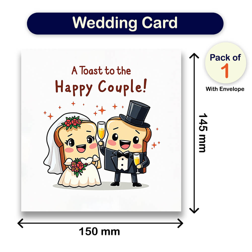 Humorous wedding card for couples