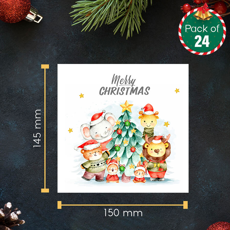 Animal-themed Christmas card