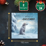 Pack of 24 Christmas cards from dogs