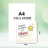 Shine Bright Thank You Card for Teachers