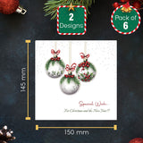 Christmas ball and wreath cards