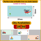 Iron-on name labels for kids clothes