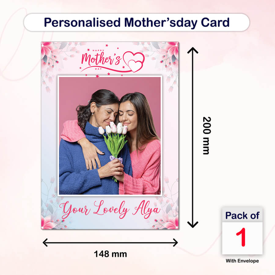 Custom Mother’s Day photo greeting card for mum UK