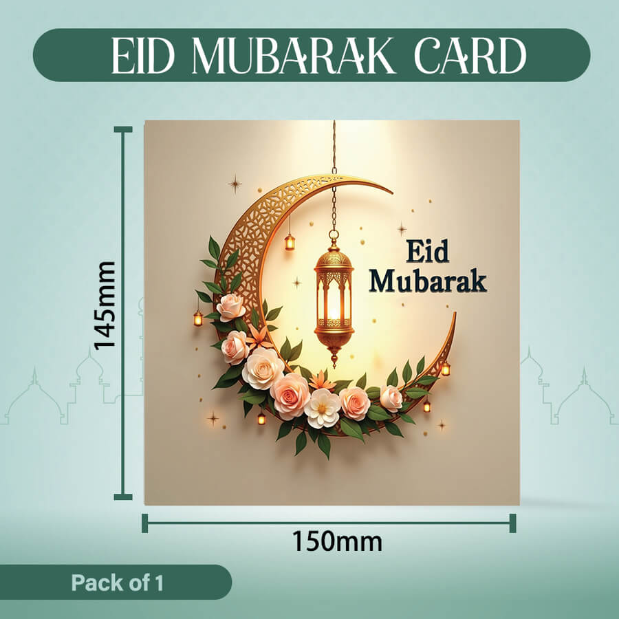Festive greeting card for Eid