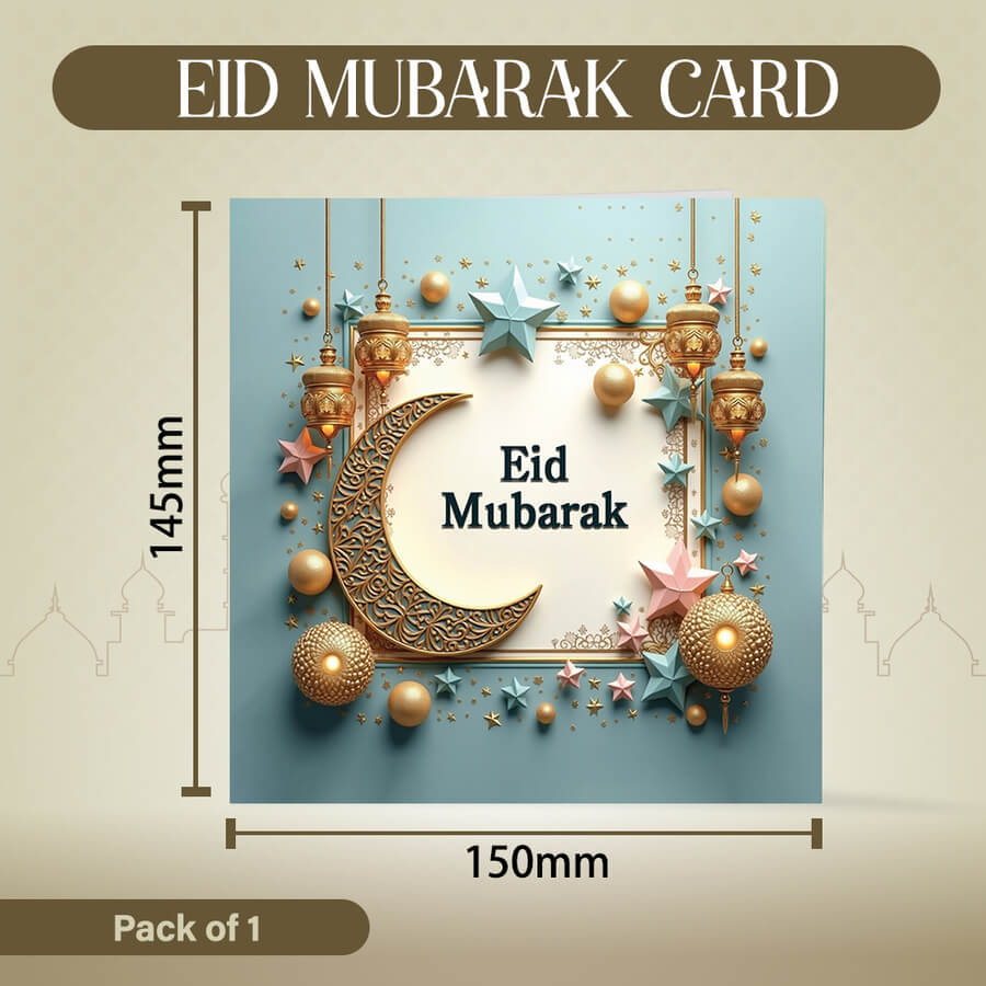 elegant Eid card with envelope