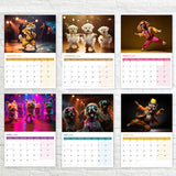 2026 Dancing dog wall calendar