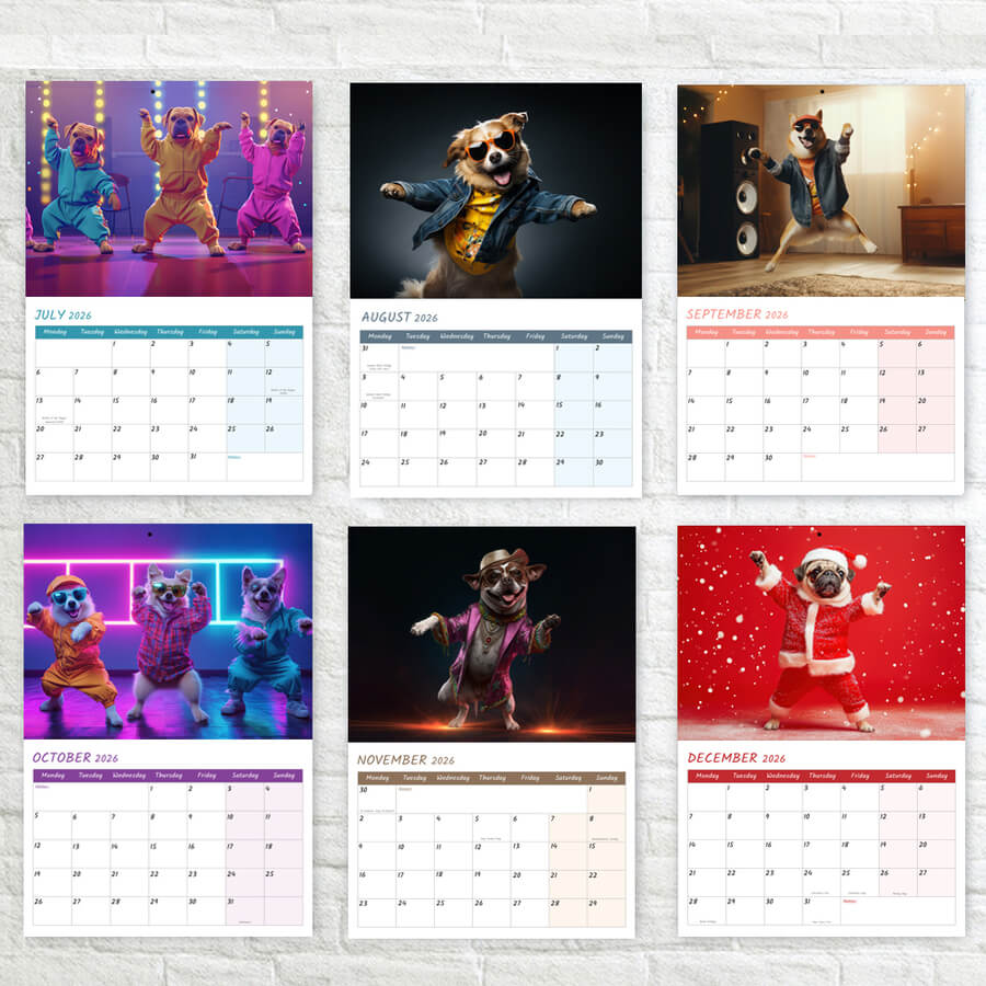 Dancing dog 2026 calendar for dog lovers UK