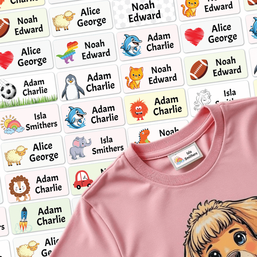 Stick On Clothing Label – Designer Standard