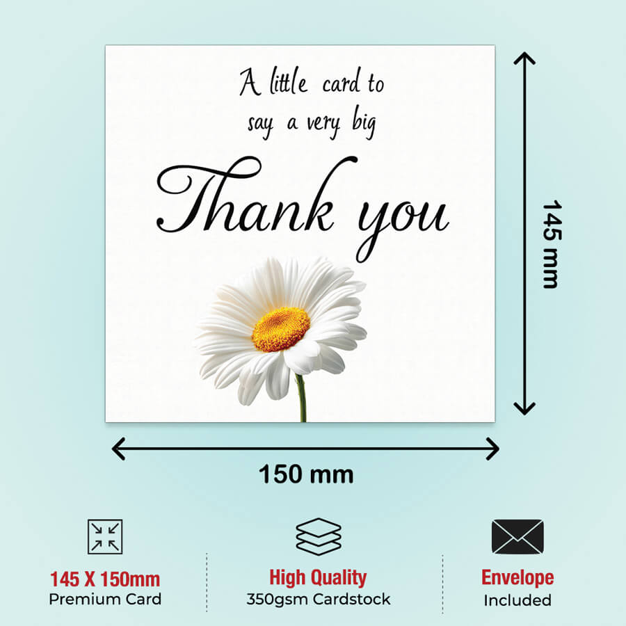 thank you card with envelope UK