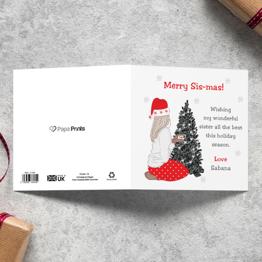 sister christmas card uk