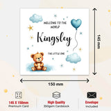 newborn baby boy greeting card with envelope