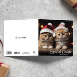 Cat couple holiday card