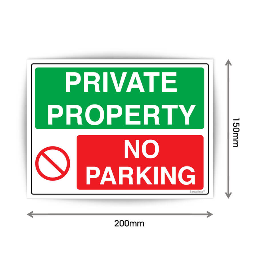 Private Property No Parking Sign Sticker