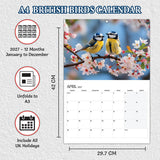 2027 British Bird A3 Calendar