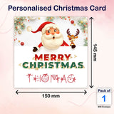 santa and reindeer card