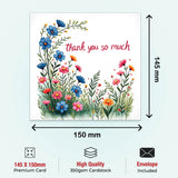 Floral appreciation thank you card FSC certified 145x150 mm