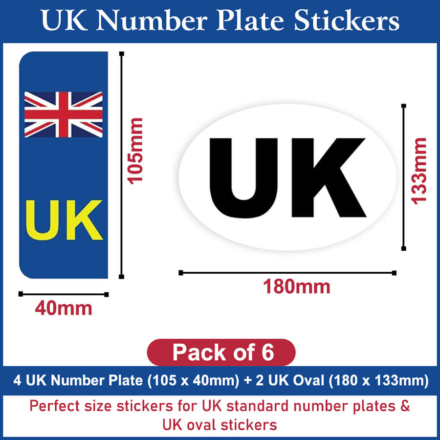 UK Number Plate Car Stickers for Europe