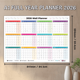 A1 yearly wall planner
