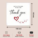 Thank You Card with Personalised Printed Inner Message