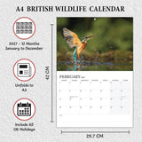 British Wildlife Calendar 2027 featuring UK animals and nature