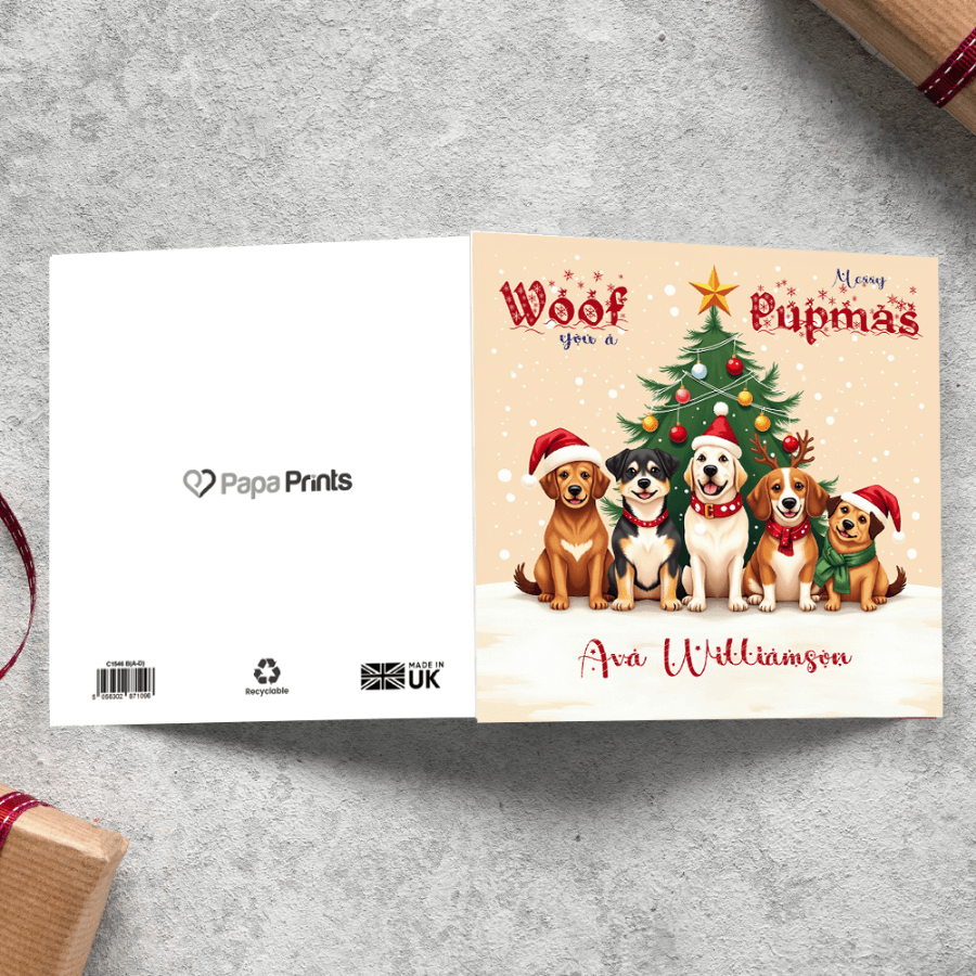 Premium dog Xmas cards