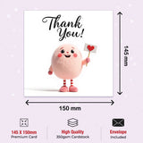 Eco friendly FSC thank you card with envelope, premium quality single greeting card