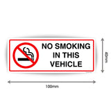 No Smoking In This Vehicle Sign Sticker