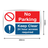 No Parking & 24 Hour Access Required Sign Sticker