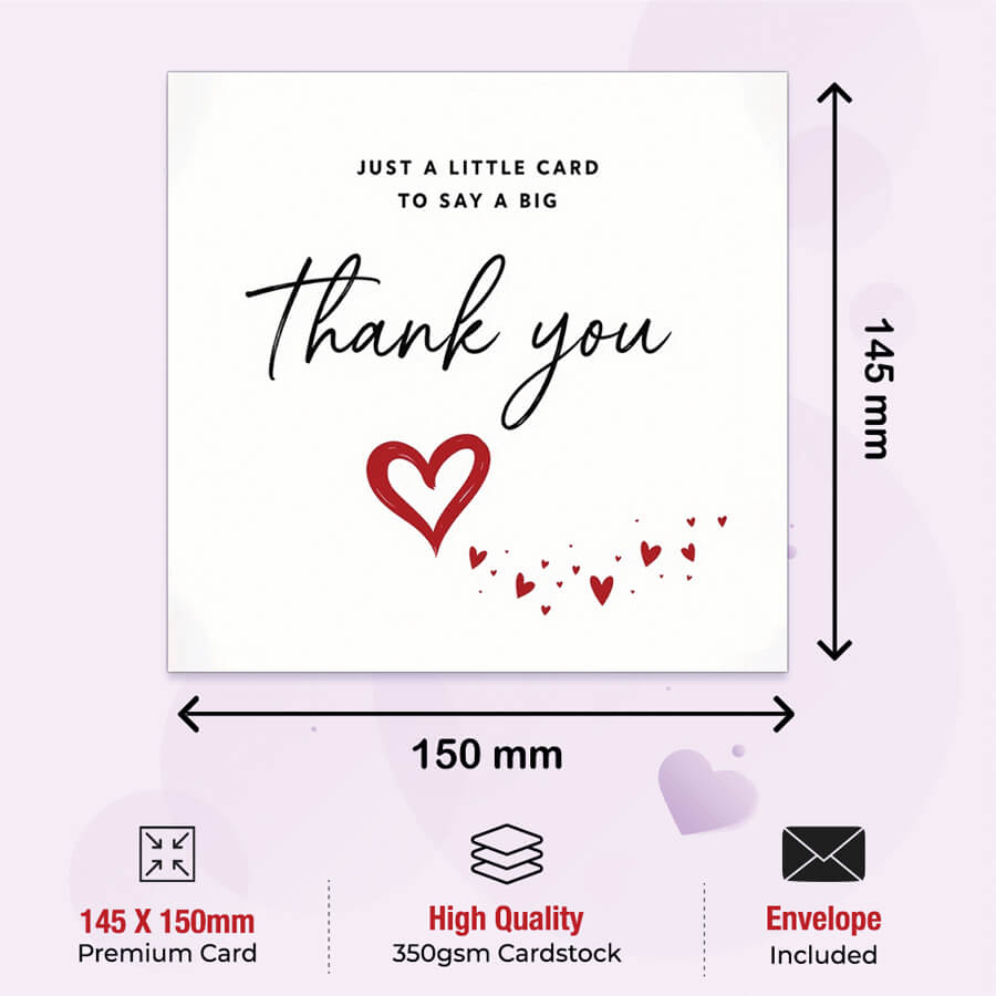 Thank You Greeting Card with Envelope FSC Certified
