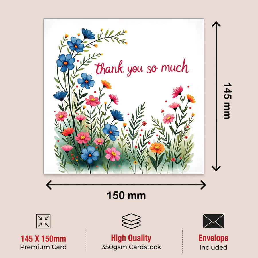 Premium FSC Certified Thank You Greeting Card