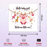newborn baby girl greeting card