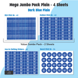 Jumbo Name Labels Pack - Plain Colours