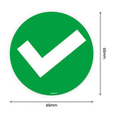 Red Cross & Green Tick Sign Sticker