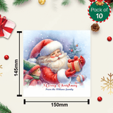 Custom Santa Christmas Cards – Personalised Pack of 10
