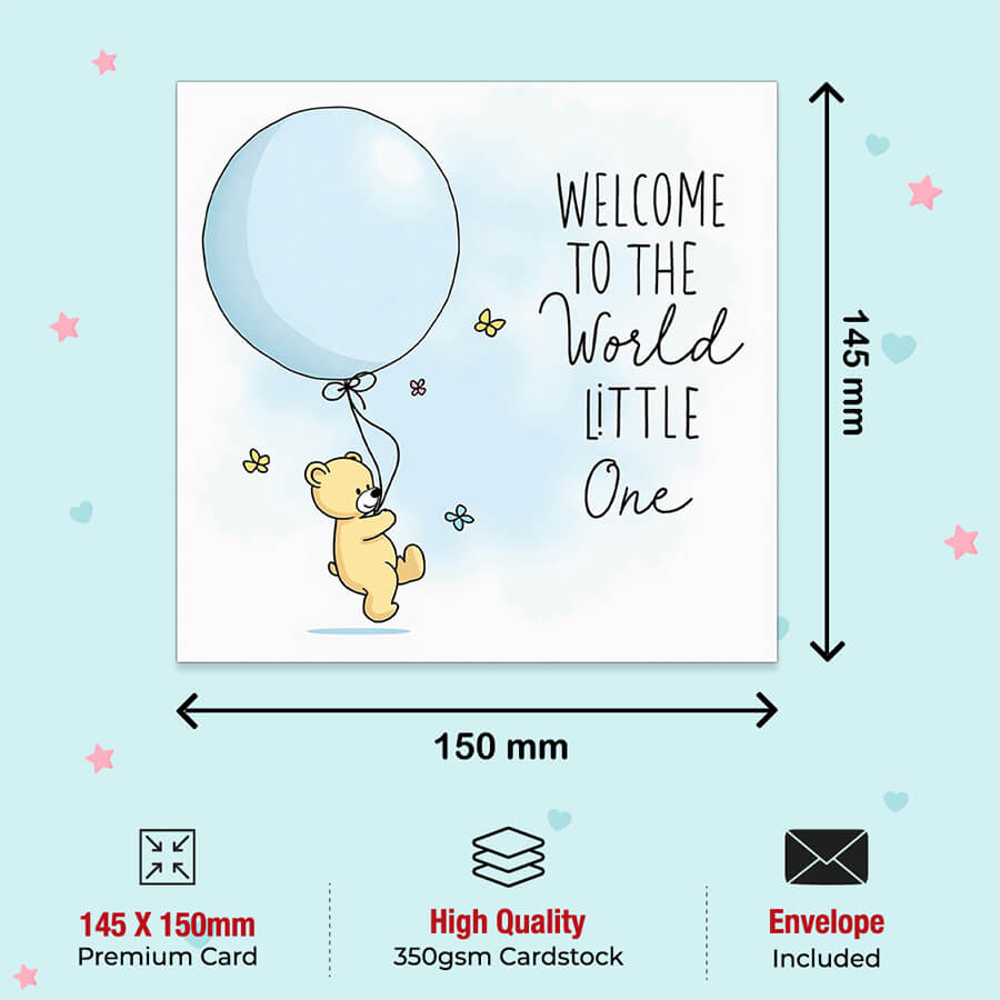 Cute baby shower greeting card for mum to be celebration