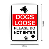 Dogs Loose Please Do Not Enter Sign Sticker