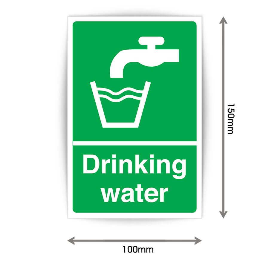 Drinking Water Sign Sticker