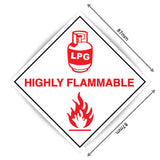Highly Flammable LPG Sign Sticker