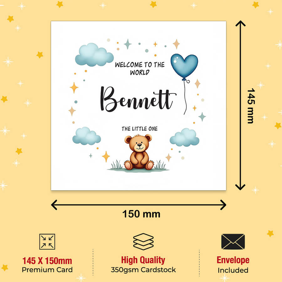 it’s a boy card with envelope