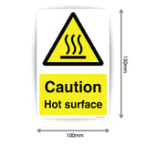 Caution Hot Surface Sign Sticker