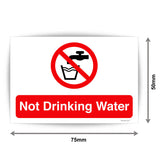 Not Drinking Water Sign Sticker