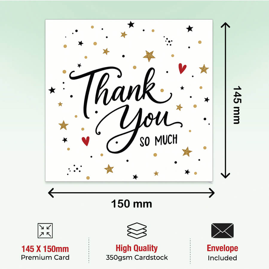 Thank You Greeting Card FSC Certified 145x150 mm