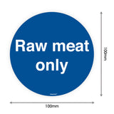 Raw Meat Only Sign Sticker