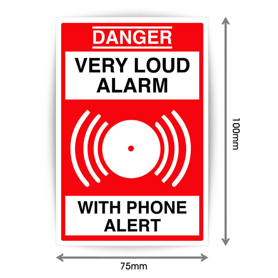 Very Loud Alarm - With Phone Alert Sticker