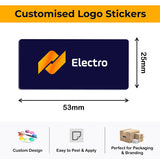 Personalised Logo Stickers - Rectangle - White Vinyl