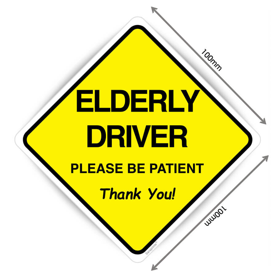 Elderly Driver Sign Stickers