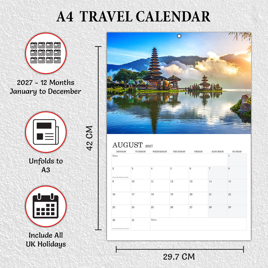 A4 Travel Calendar 